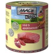 Mac's kitten cielęcina, serca drobiowe 800 g