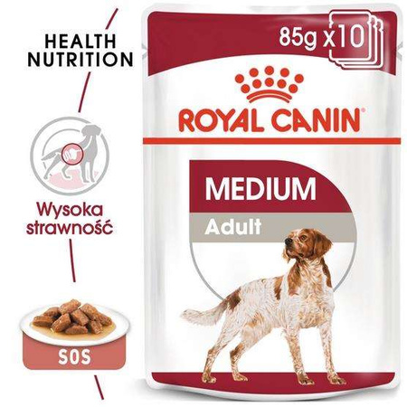 Royal canin medium adult karma mokra w sosie dla psów dorosłych, ras średnich saszetika 140g