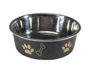 Miska antypoślizgowa z nadrukiem, czarna, L (0,7 l)