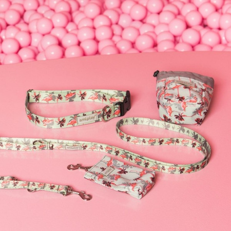 amiplay BeHappy obroża regulowana Flamingo S