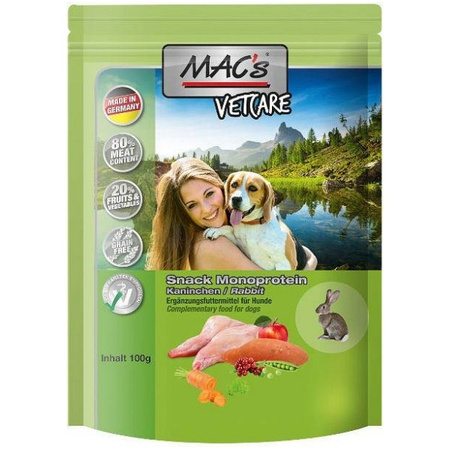 MAC's Vetcare Mono królik przysmaki dla psa 100 g