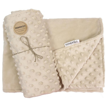 MIMIKO koc Minky-Dot 100x75 cm beżowy