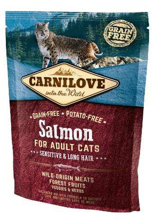 Carnilove salmon sensitive & long hair sucha karma dla kota 0,4 kg, 2 kg