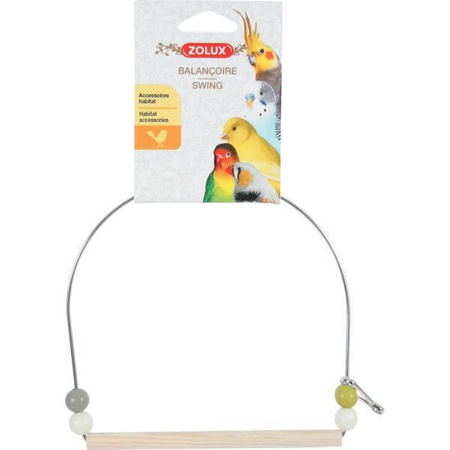 Zolux huśtawka z drewnianą żerdką na metalowym uchwycie