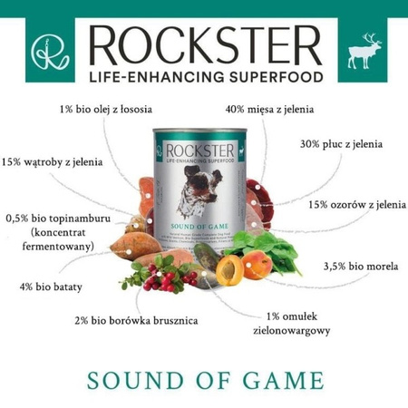 Rockster Superfood Sound of Game jeleń 400 g
