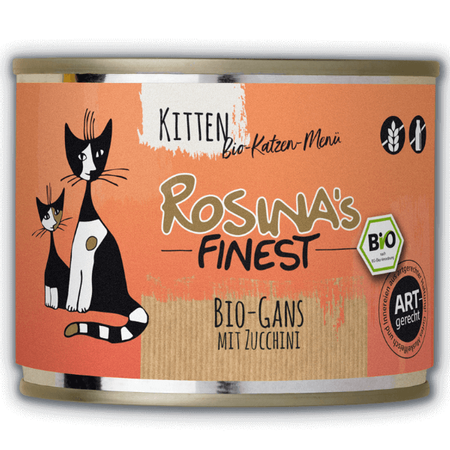 Rosina's finest kitten bio gęś z cukinią 200 g - tylko u nas!