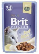 Brit premium cat fillets with beef galaretka saszetka 85g