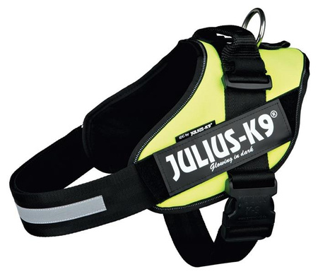 Szelki Julius-K9, rozm.2/L-XL, 71-96 cm, neonowy żółty