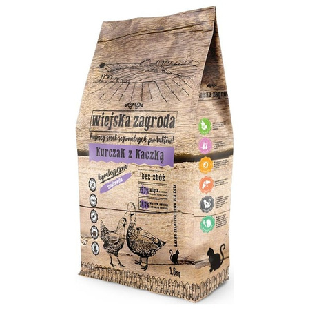 Wiejska Zagroda Karma kurczak z kaczką dla kota 1,6kg