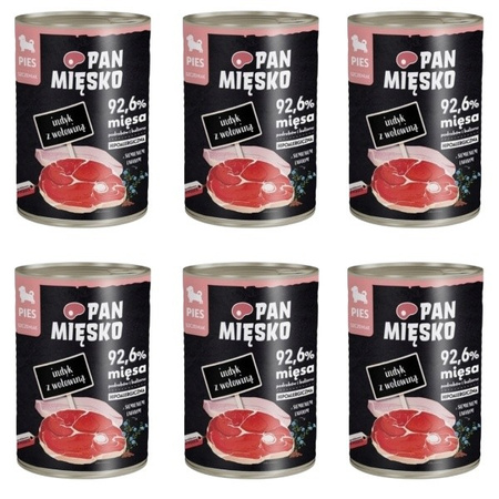 ZESTAW Pan Mięsko indyk z wołowiną dla szczeniąt 6 x 400 g