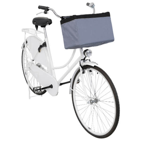 Transporter rowerowy przedni, szary, 38 × 25 × 25 cm