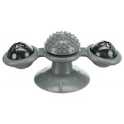 Window spinner, zabawka na przyssawce, dla kota, TPR, 16 cm, z dzwonkiem