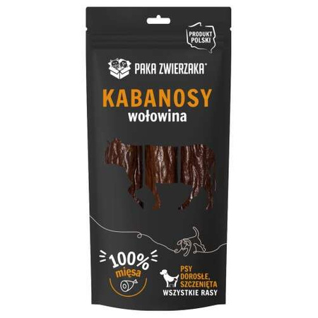 Paka Zwierzaka kabanosy z wołowiny dla psa 3 szt. 80 g