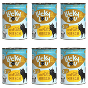 ZESTAW Lucky Lou Lifestage Adult drób i jeleń 6 x 400 g