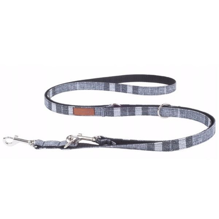 Smycz regulowana dla psa amiplay 6 in 1 london s, m, l, xl szara