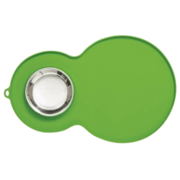 Podkładka silikonowa z miską, szara, 46 x 29cm