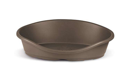 Legowisko dla psów i kotów RELAX L, plastikowe, brązowe, 80x60x25cm