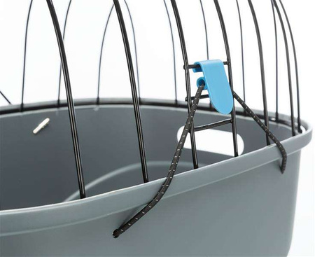 Kosz rowerowy na bagażnik, szary, 36 × 47 × 46 cm