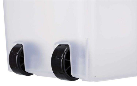 Pojemnik na karmę, 40 l/27 × 61 × 45 cm, przezroczysty/biały