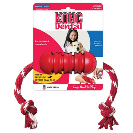 Kong Dental with Rope dla psa M