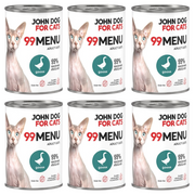 ZESTAW John Dog for Cats 99 Menu gęś 6 x 400 g