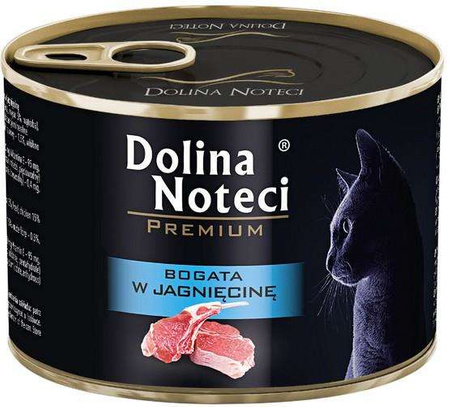 Dolina noteci premium bogata w jagnięcinę dla kota 185g