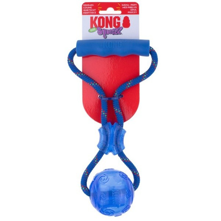 Kong Squeezz Ball with Rope dla psa M 