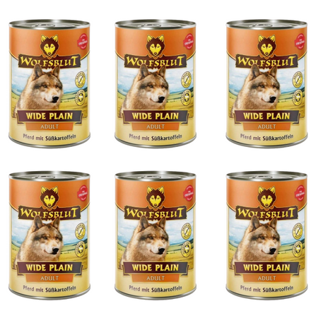 ZESTAW Wolfsblut Wide Plain konina 6 x 395 g