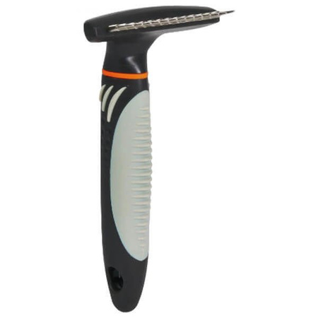 Zgrzebło przeciw kołtunieniu, z długim włosiem z zaokrąglonymi zębami 2 cm. 7 x 14 cm