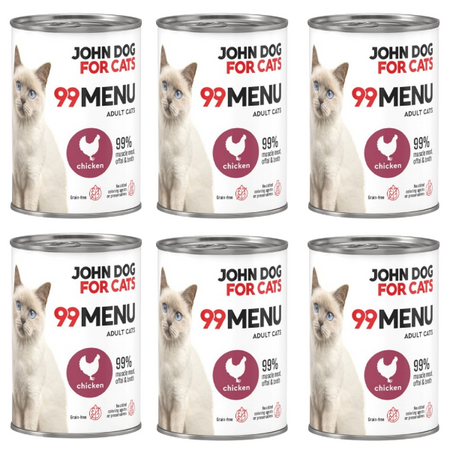 ZESTAW John Dog for Cats 99 Menu kurczak 6 x 400 g
