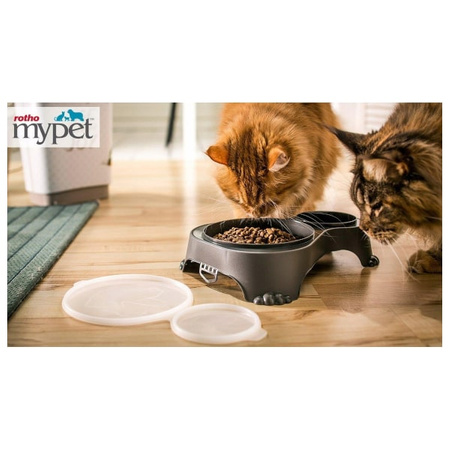 Rotho miska podwójna z pokrywką dla psa 1 l/280 ml