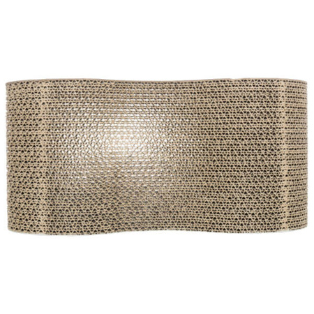 Drapak kartonowy Junior fala, 38 × 7 × 18 cm, liliowy/miętowy