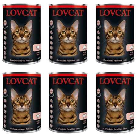 ZESTAW Lovcat Pure wołowina 6 x 400 g