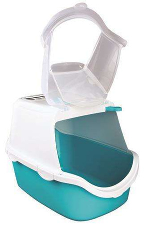 Kuweta dla kota „Vico”, 40 × 40 × 56 cm, akwamaryna/biały