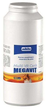 Mikita Megavit Multi-Vit Canis - witaminy, minerały i aminokwasy dla psów 400 tabl.