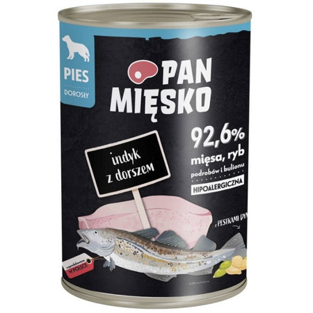 Pan Mięsko indyk z dorszem dla psa 400 g