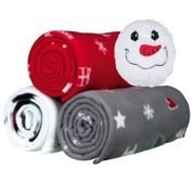 Zestaw i świąteczny dla kota i psa kocyk+śnieżynka