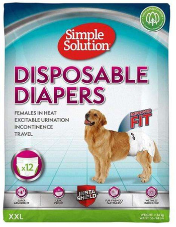 Simple Solution Pieluchy jednorazowe dla suczek XXL 12szt.