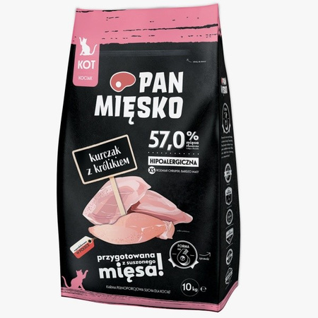 Pan Mięsko kurczak z królikiem dla kota XS 10 kg