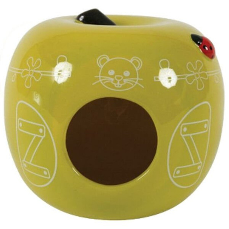 *- domek ceramiczny jabłko kol. seledynowy