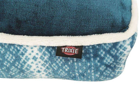 Poduszka Lumi, prostokątna, 70 x 50 cm, petrol/biała