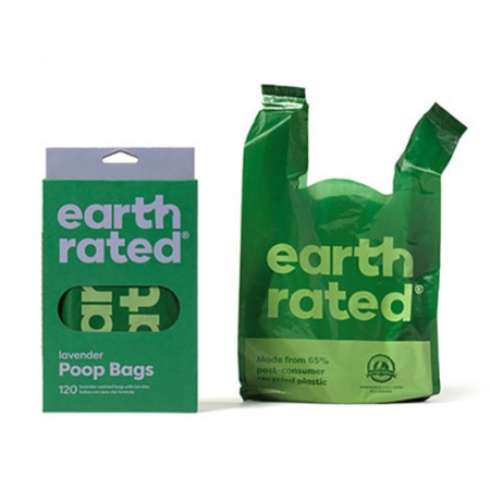 Earth Rated reklamówki lawendowe na psie odchody 120 szt.