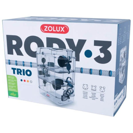 Zolux rody trio 3 klatka dla chomika, myszy 41x27x53 cm