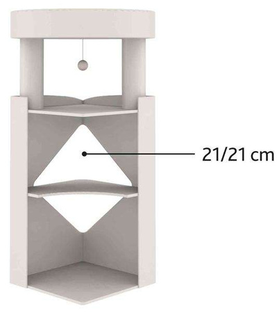 Wieża dla kota Arma, 98 cm, szaro/niebieska