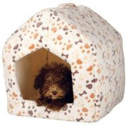 Legowisko-jaskinia Lingo, 40 × 45 × 40 cm, biało/beżowe
