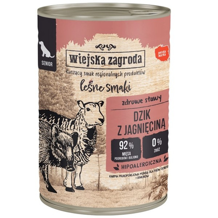 Wiejska Zagroda Leśne smaki Senior dzik z jagnięciną 400 g