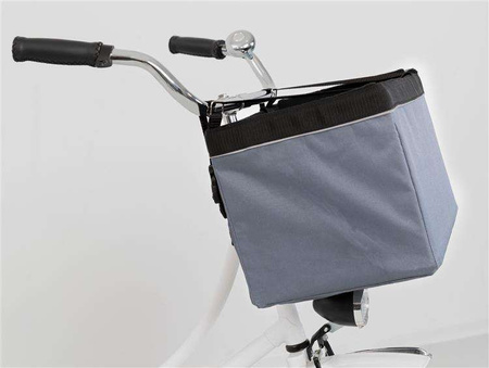 Transporter rowerowy przedni, szary, 38 × 25 × 25 cm