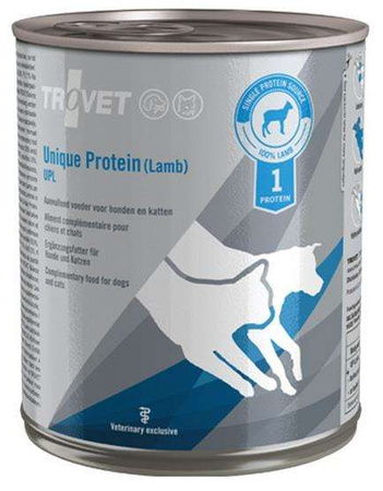 Trovet unique protein upl jagnięcina dla psa i kota puszka 800g