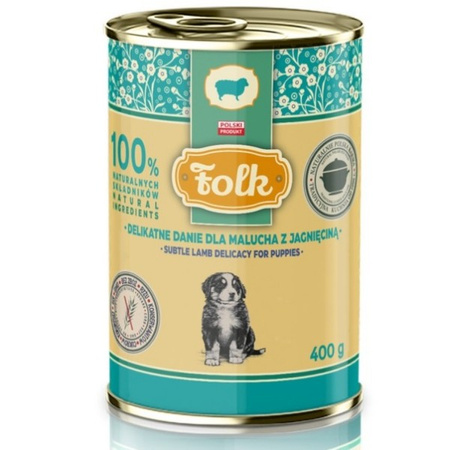 Folk Junior danie z jagnięciną dla psa 400 g