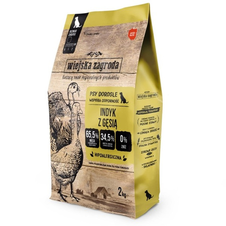 Wiejska Zagroda indyk z gęsią dla psa 2 kg